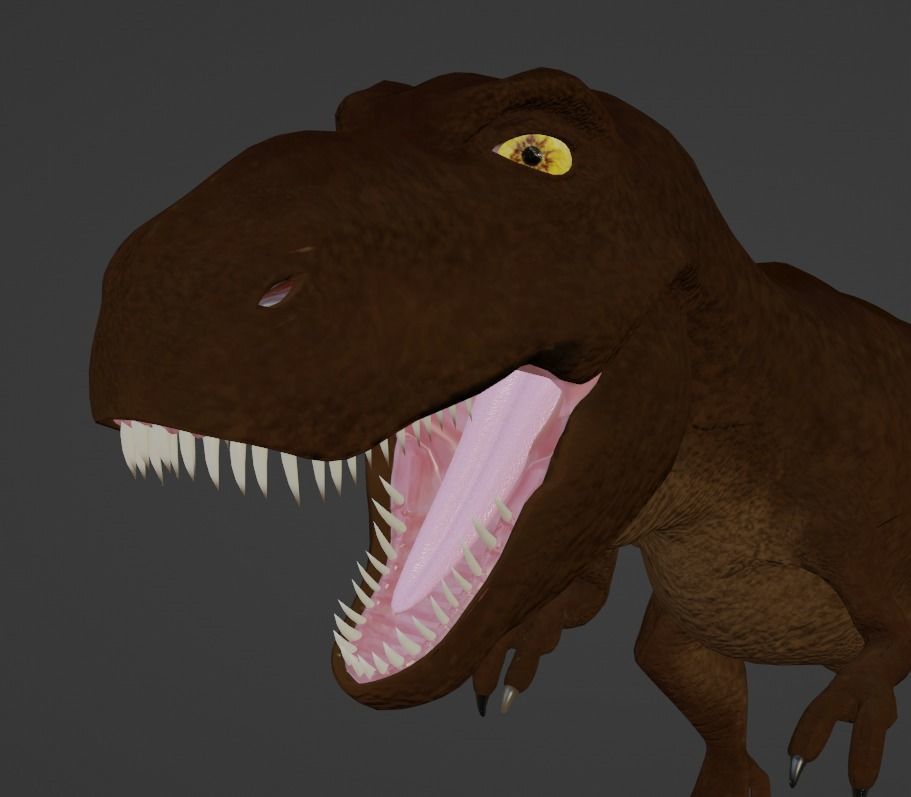 Tyrannosaurus Rex Model - texture painted with bump 3D model_14