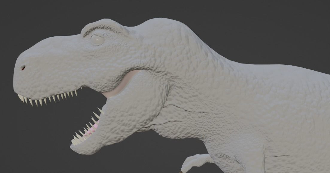 Tyrannosaurus Rex Model - texture painted with bump 3D model_4