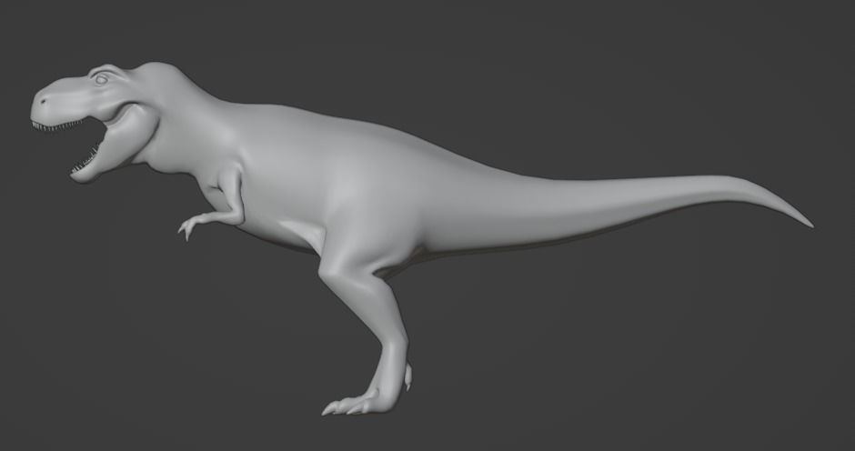 Tyrannosaurus Rex Model - texture painted with bump 3D model_2