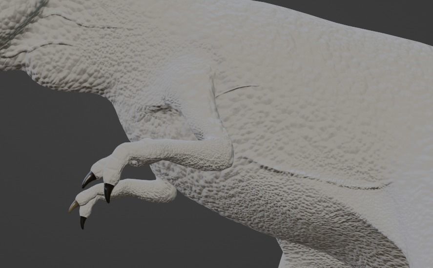 Tyrannosaurus Rex Model - texture painted with bump 3D model_5