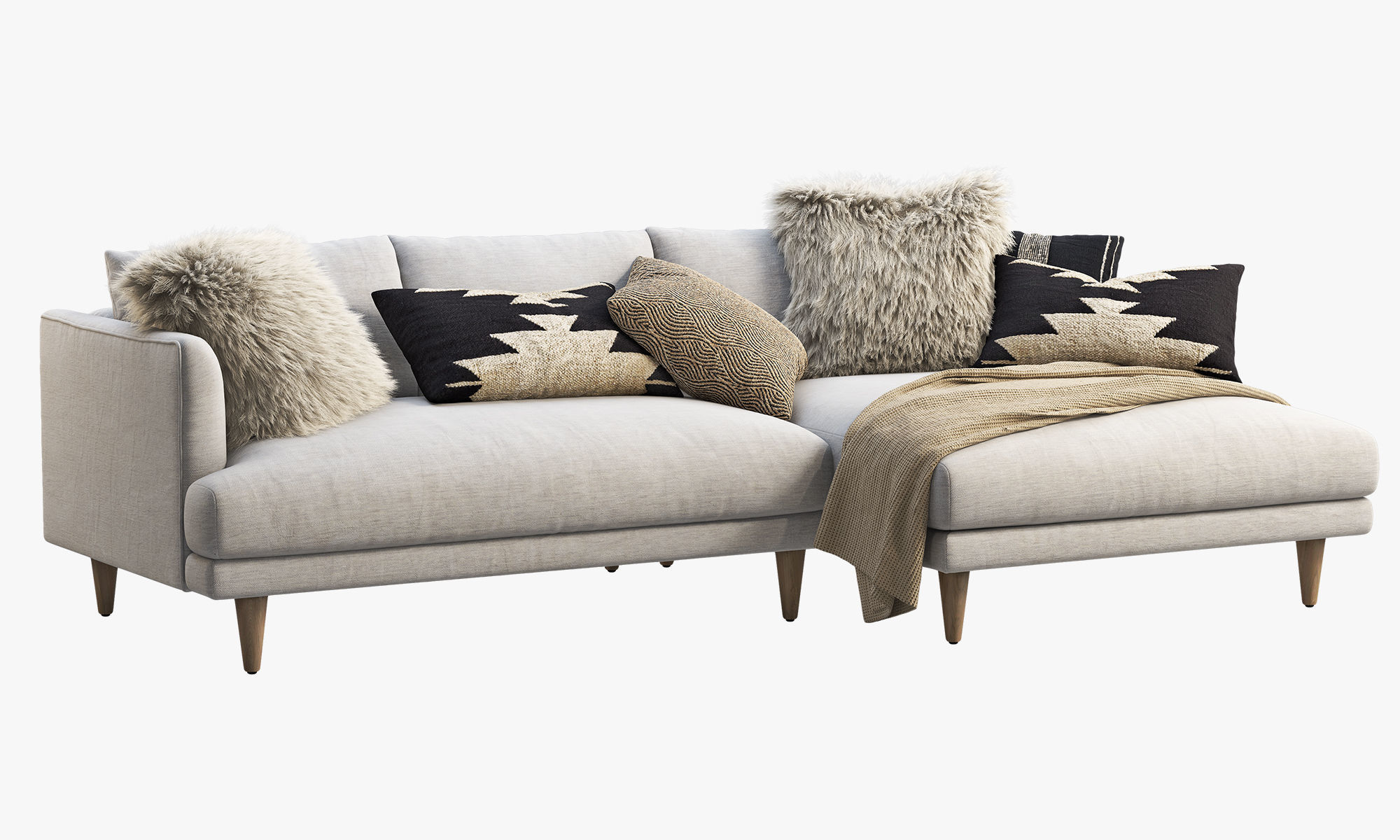 Joybird Lewis Sectional sofa 3D model CGTrader