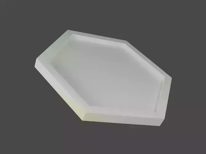 3D Hexagon Plaster Plate Model Free 3D model