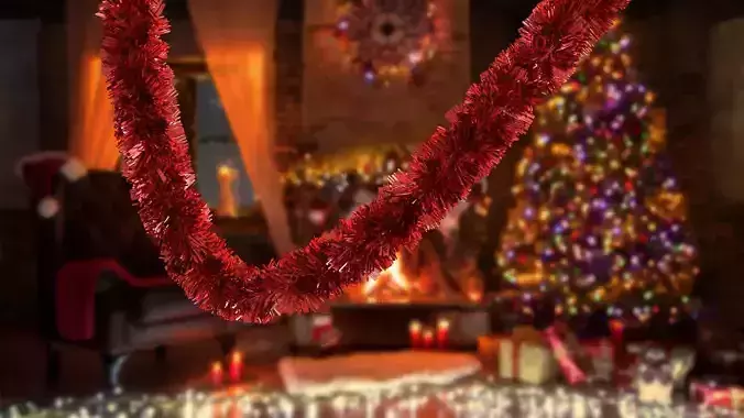 3D animated Christmas Tinsel 3D model 3D animated Christmas Tinsel 3D model