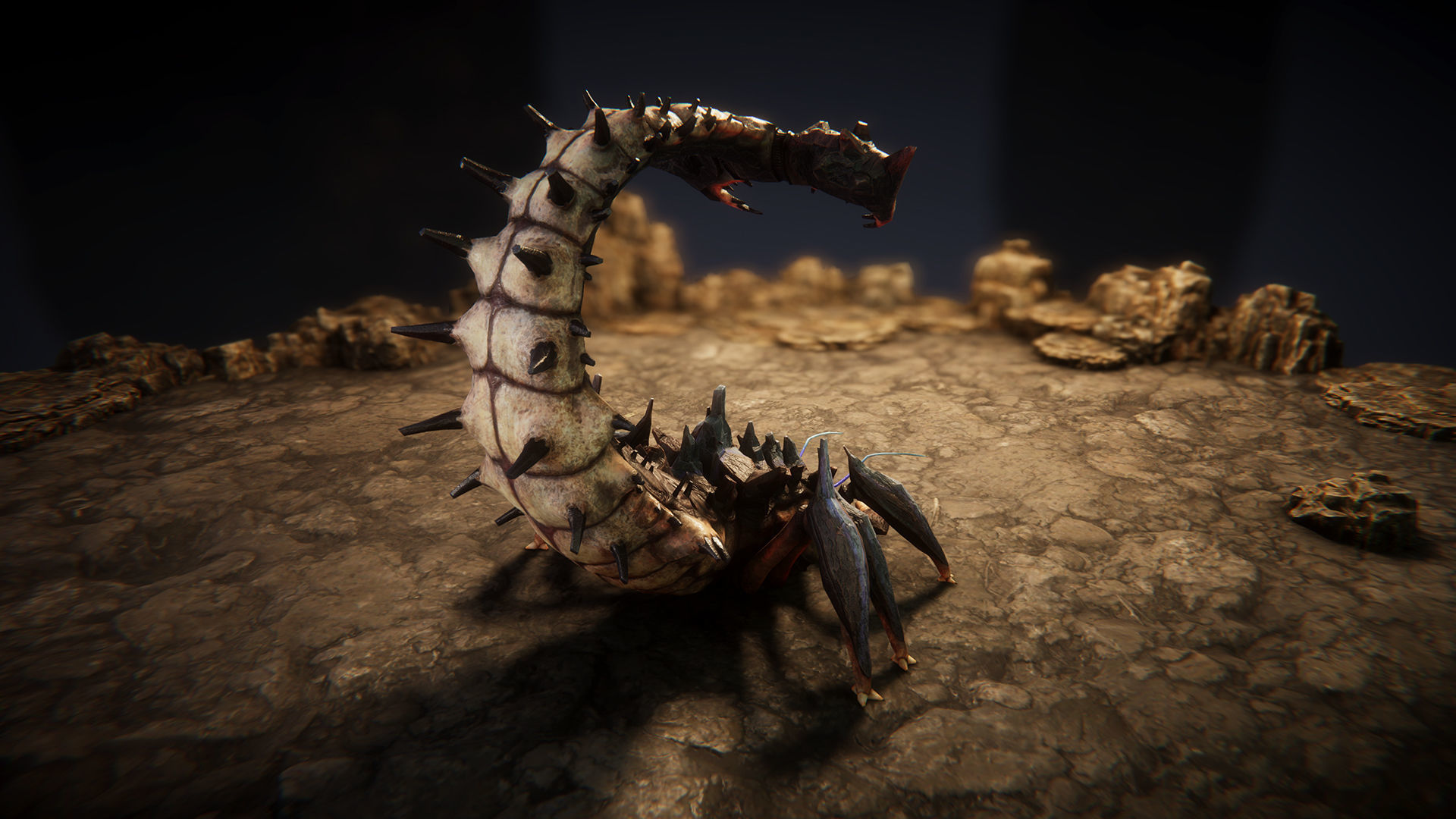 Insect beasts 2 Low-poly 3D model_6