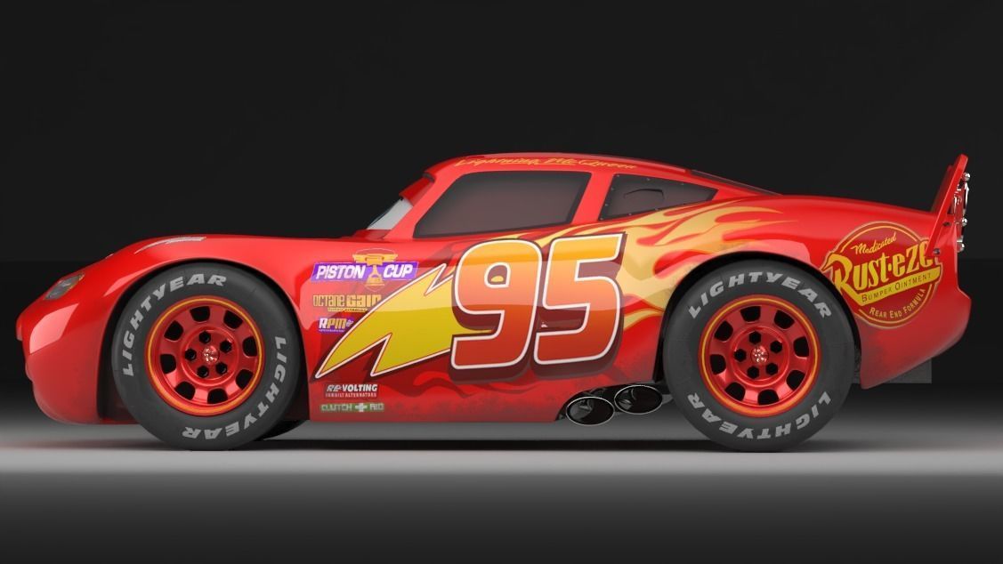 Pixar lightingmcqueen Car model 3D model_1