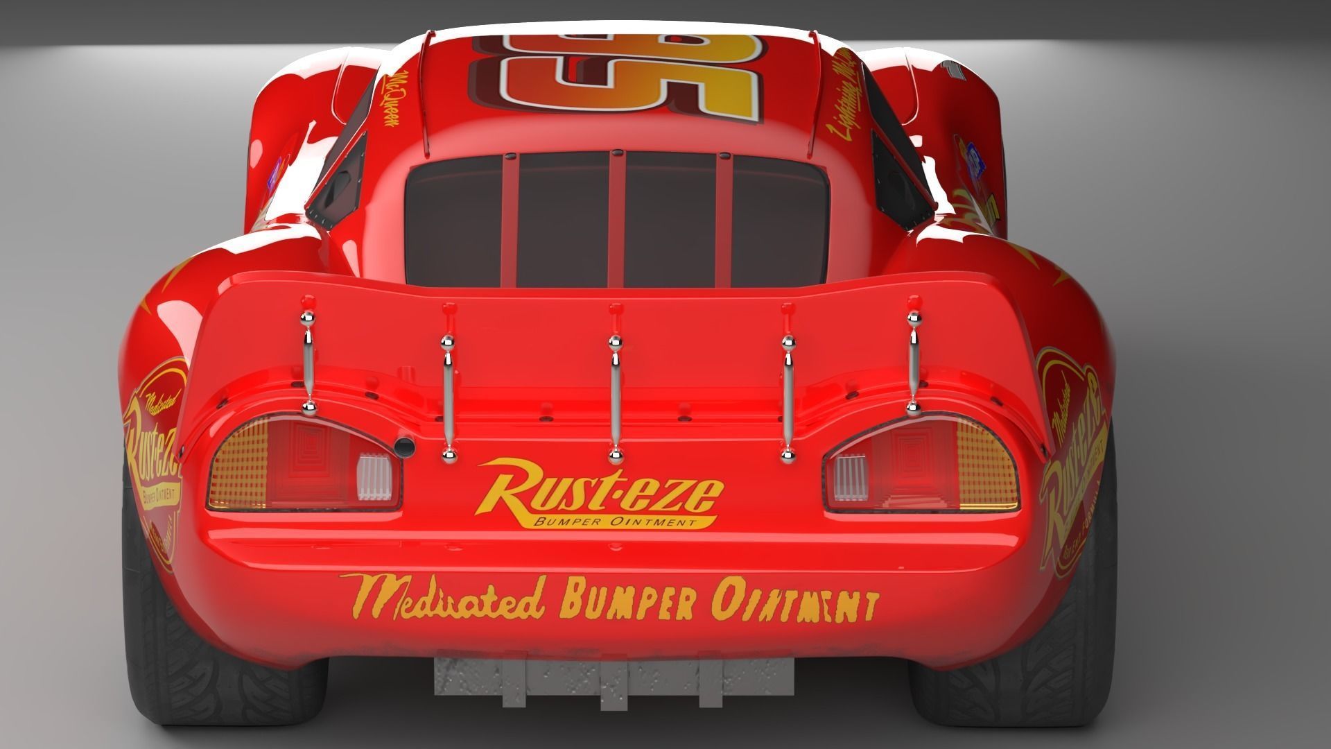 Pixar lightingmcqueen Car model 3D model_6