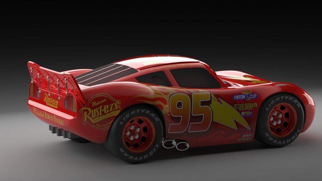 Pixar lightingmcqueen Car model 3D model_5