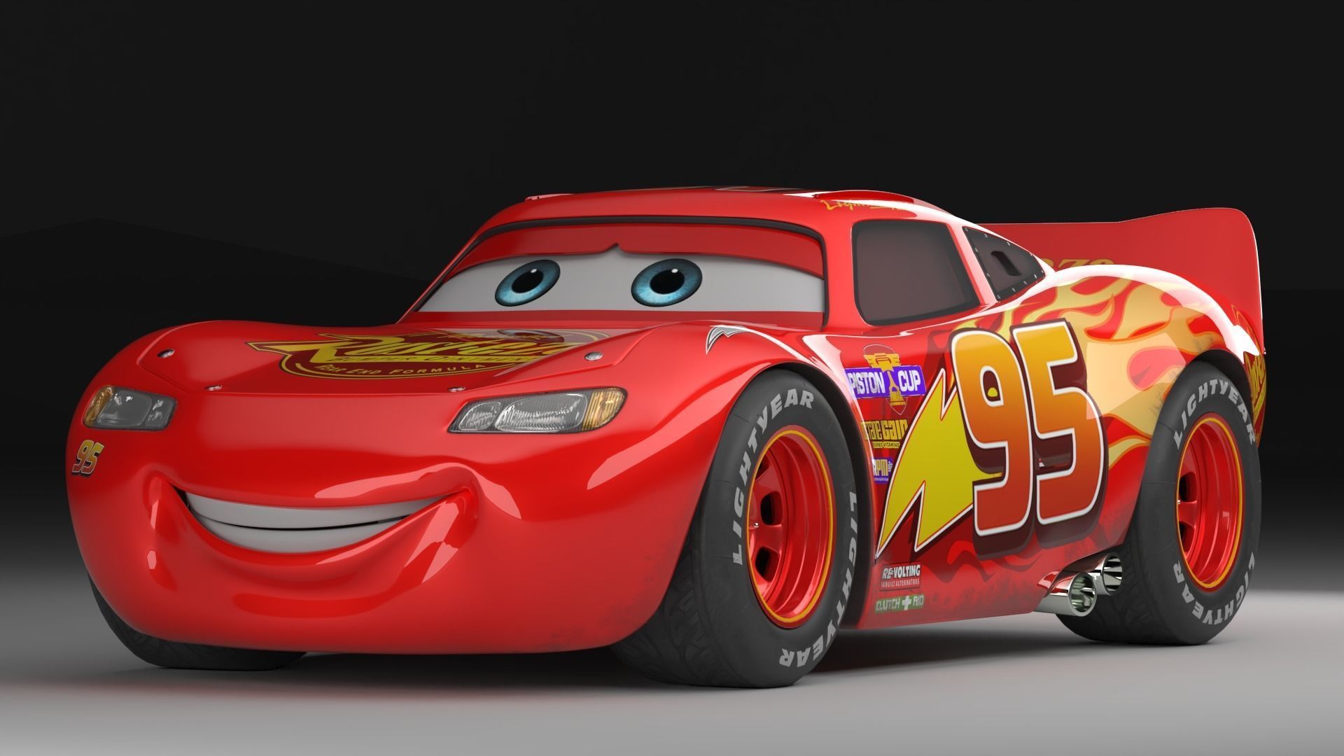 Pixar lightingmcqueen Car model 3D model_4