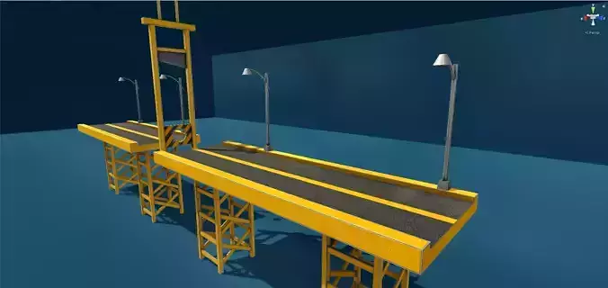 Squid Games Low Poly 3D Model Environment Ready For Mobile Games