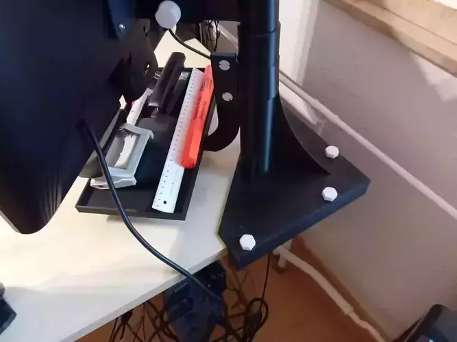 cool office screen holder print proofed  Bildschirmhalter 3D print model