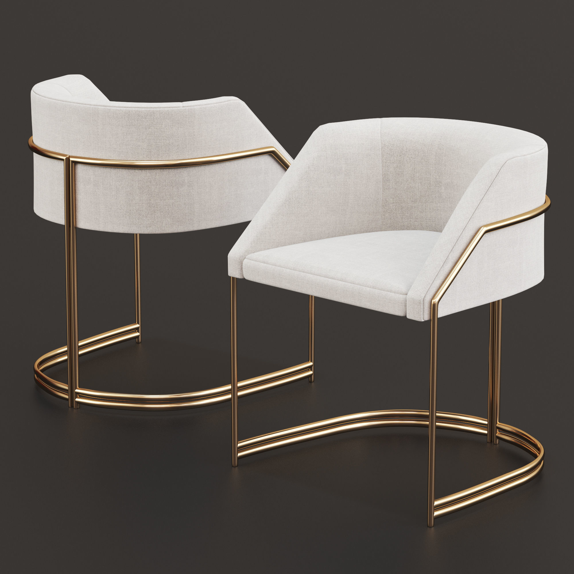 Dining set 02 3D model_2