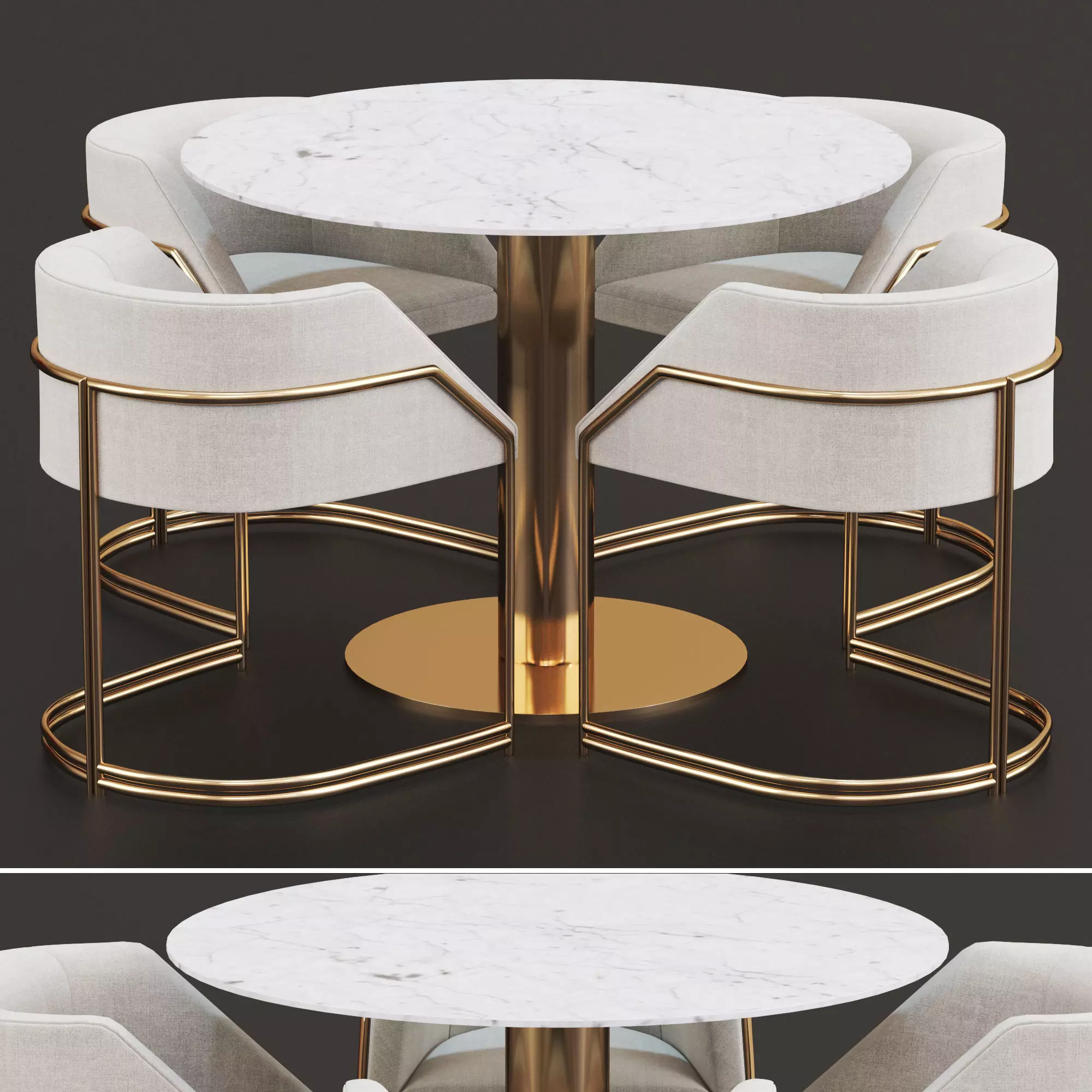 Dining set 02 3D model_0