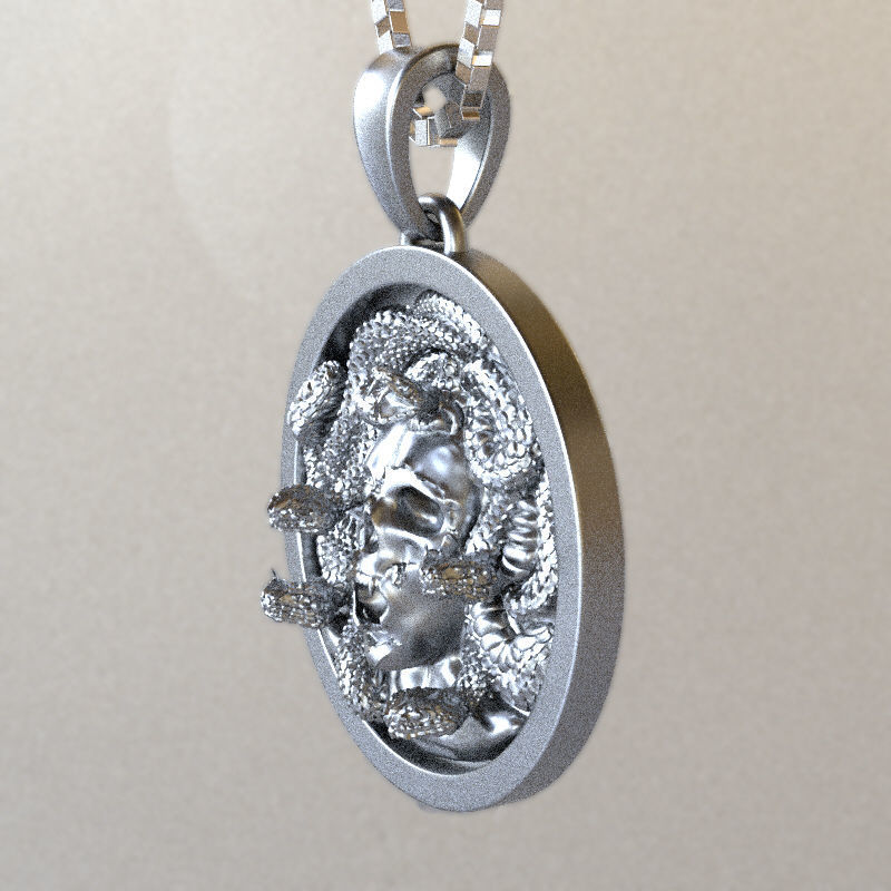 Medusa pendant 3D print model_19