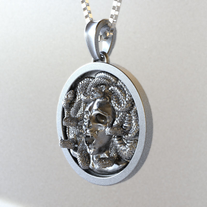 Medusa pendant 3D print model_16