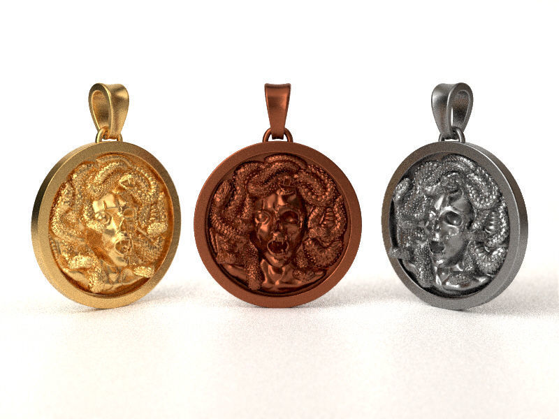 Medusa pendant 3D print model_21