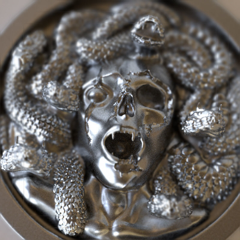 Medusa pendant 3D print model_20
