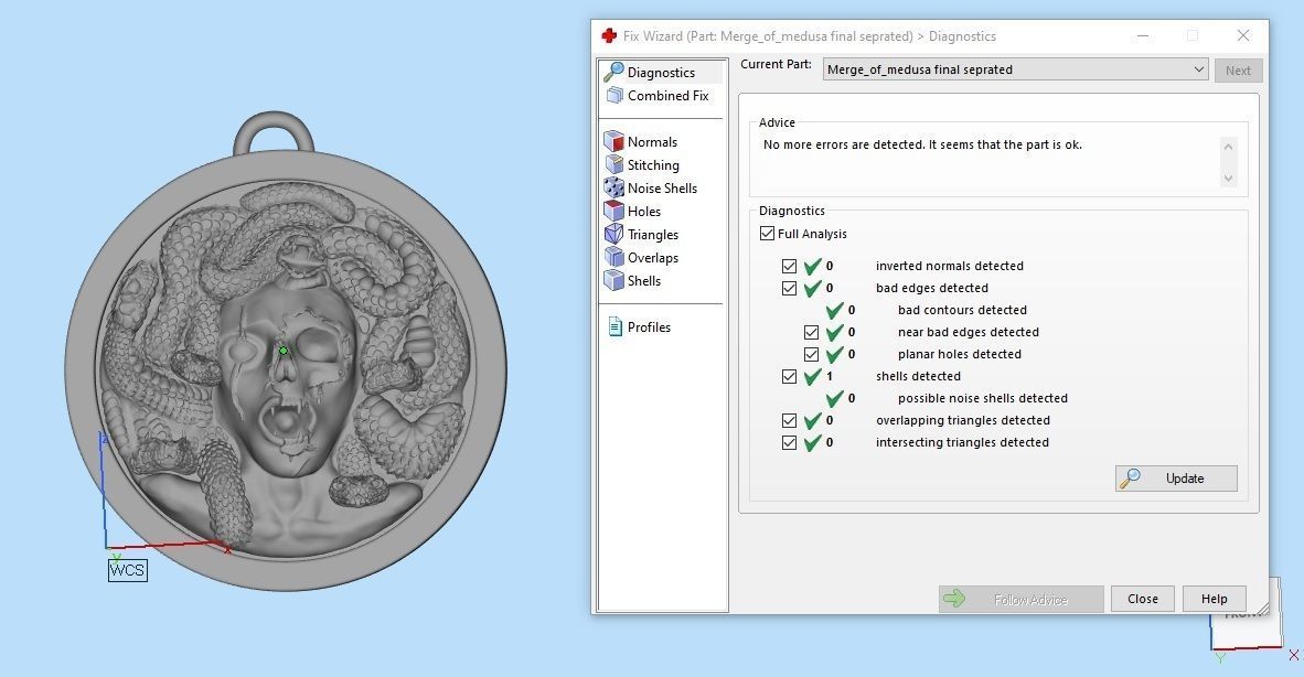 Medusa pendant 3D print model_8