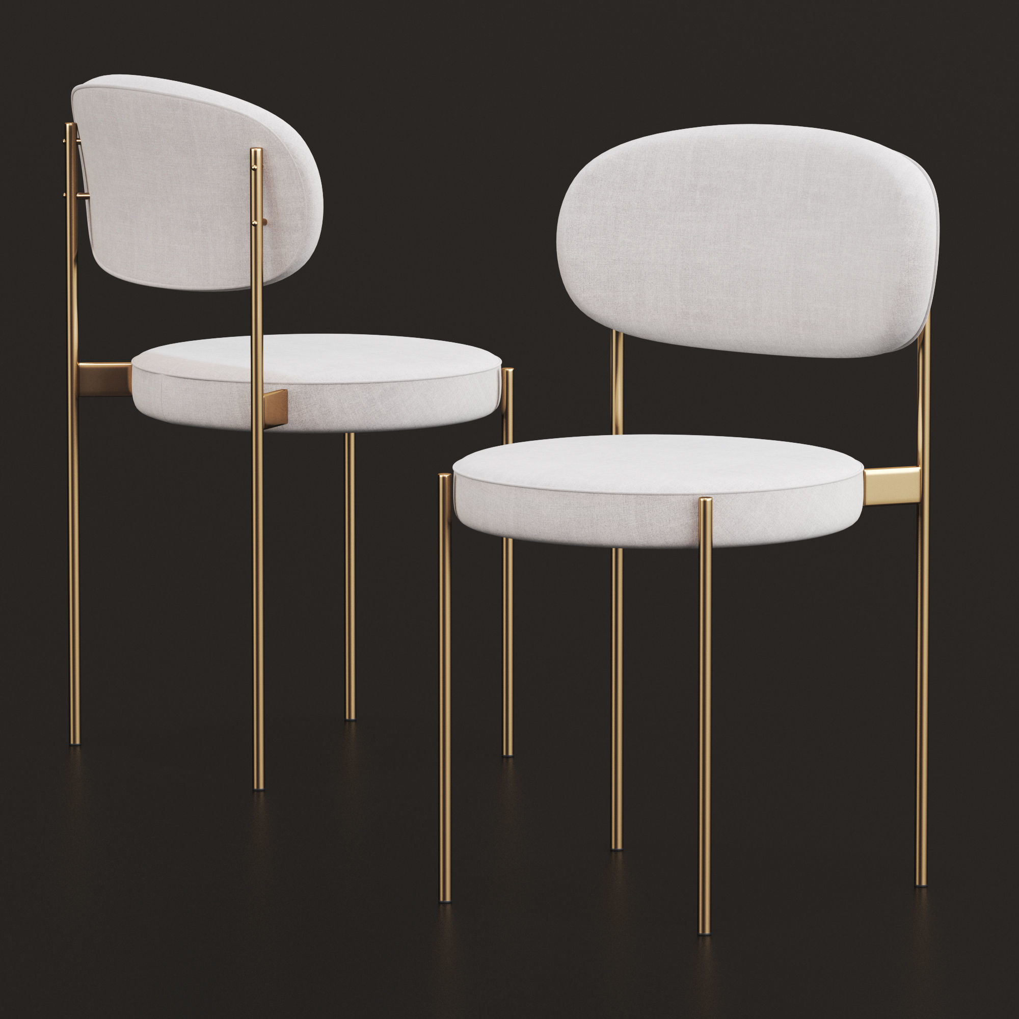 Anthropologie Anya Travertine Dining Table I Dining chair 06 3D model