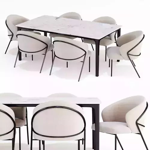 Dining set 09 3D model