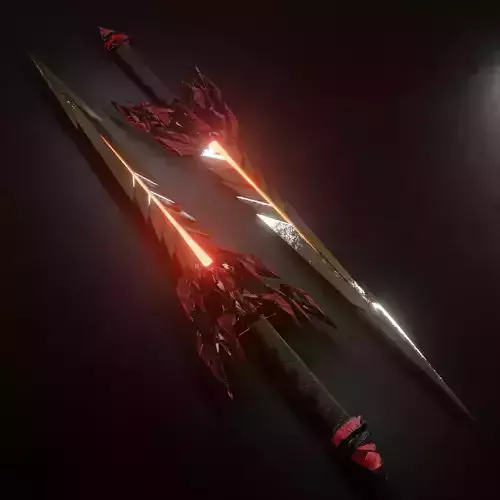 Diabolic Glowing Sword Low-poly 3D model