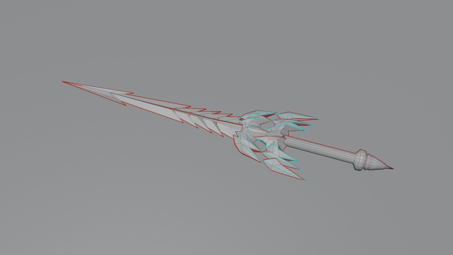 Diabolic Glowing Sword Low-poly 3D model_5