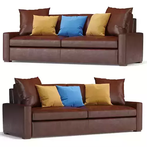 Rh MAXWELL Leather Sleeper Sofa