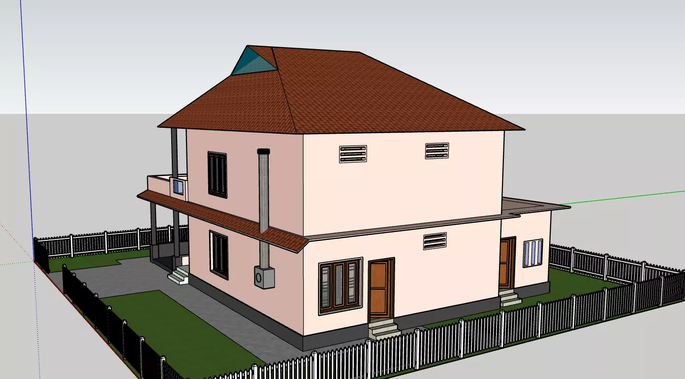Modern house sketchup model 3D 3D model