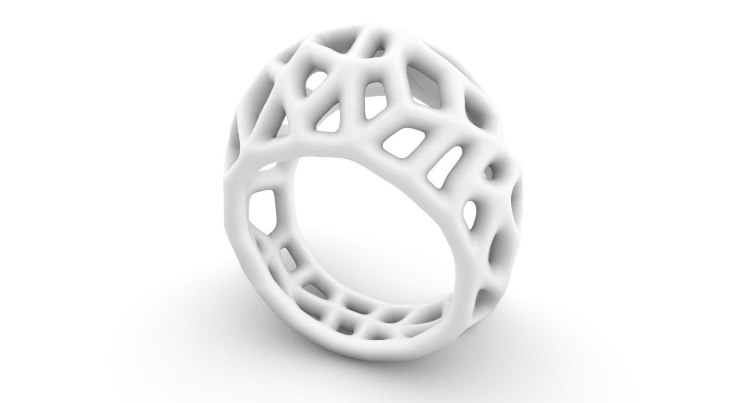 biogrid ring - balltop 3D print model_2
