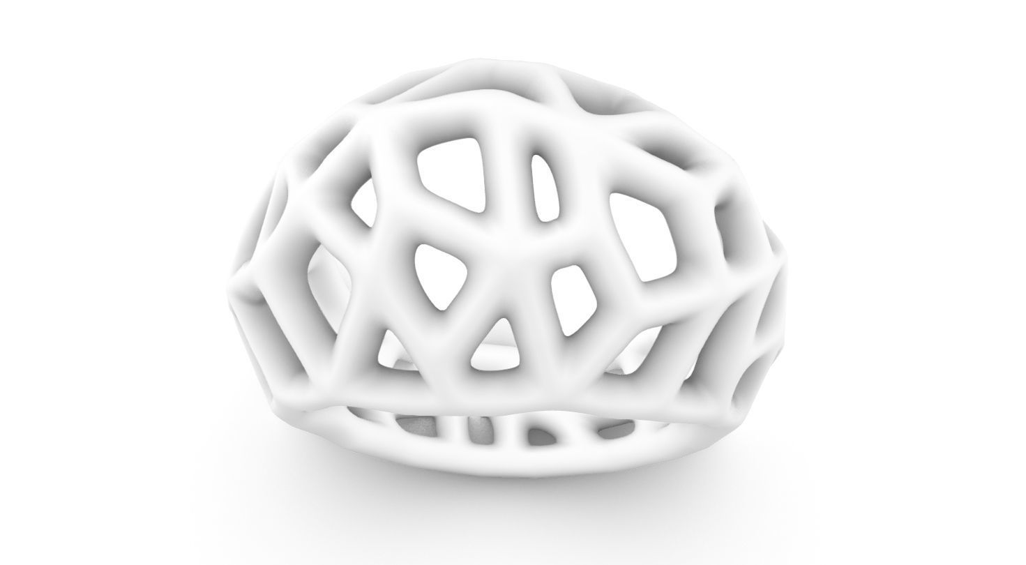 biogrid ring - balltop 3D print model_5