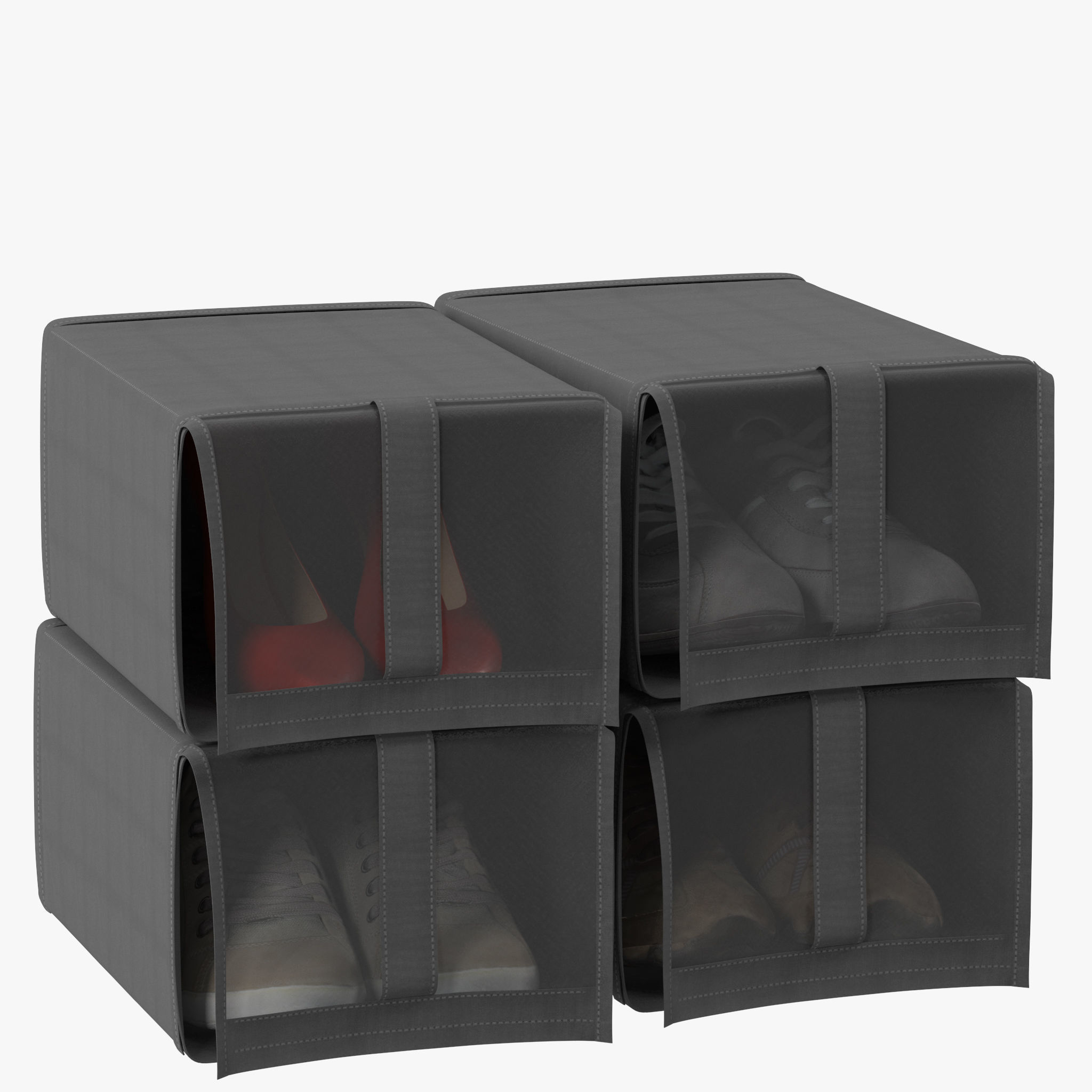 IKEA PANGET Coat rack with shoe storage bench 3D model_4
