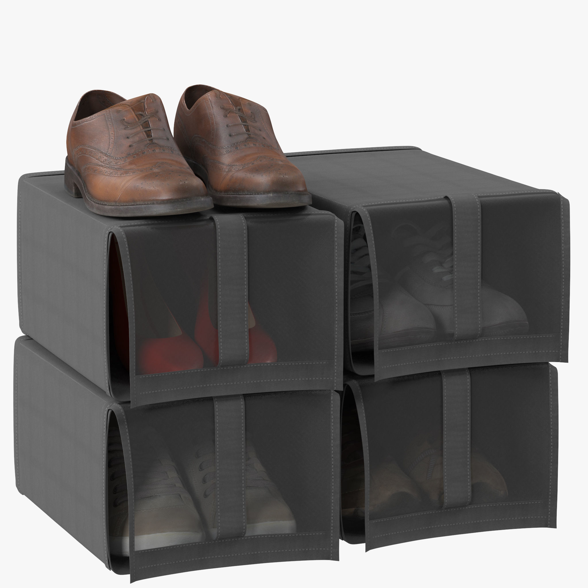 IKEA PANGET Coat rack with shoe storage bench 3D model_6