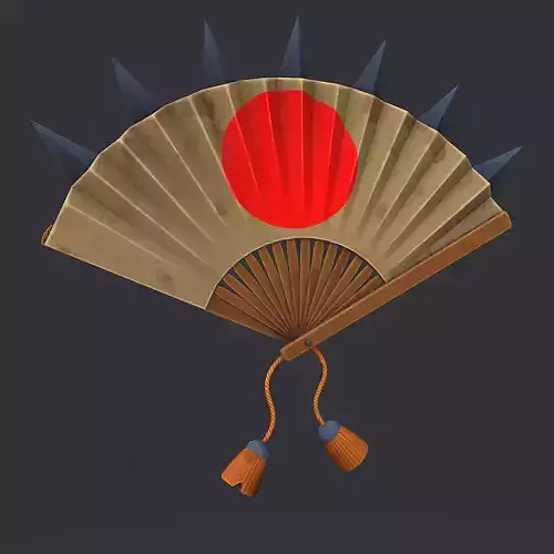 Stylized Japanese War Fan Pbr