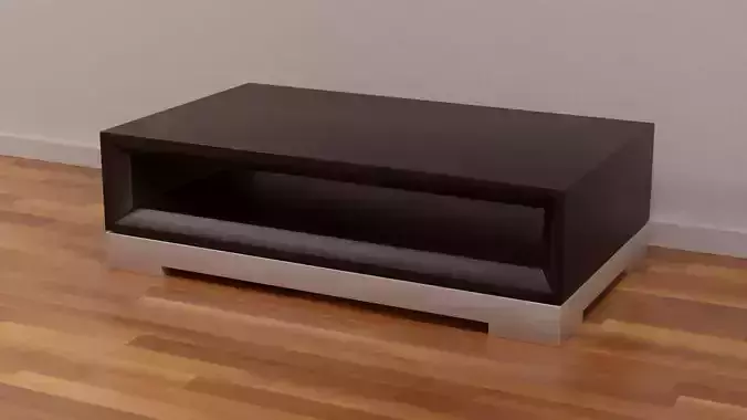 Sofa table brushed metal