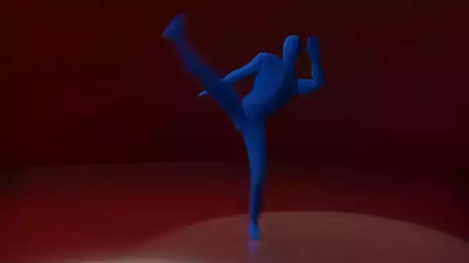 BaseModel Low Poly figure doing dance