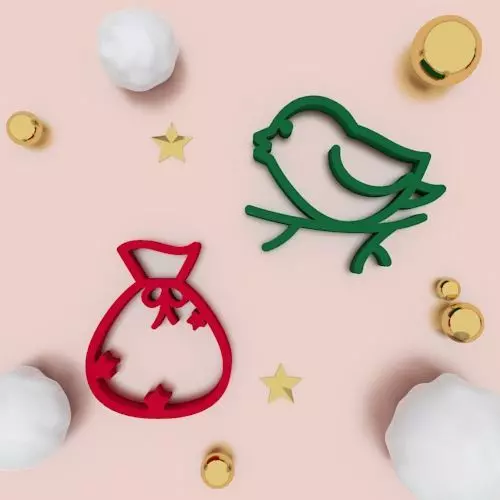 Christmas Cookie Cutter and Accessories 3D print model_0