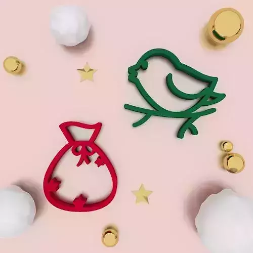 Christmas Cookie Cutter and Accessories 3D print model