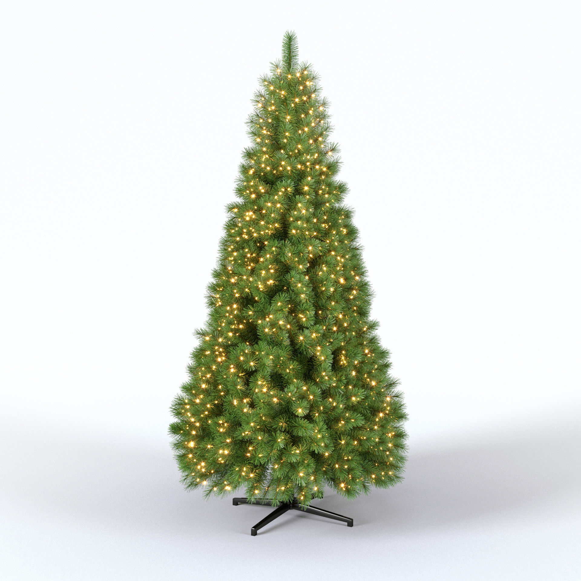 Christmas Tree 9 feet With Lights 3D model_4