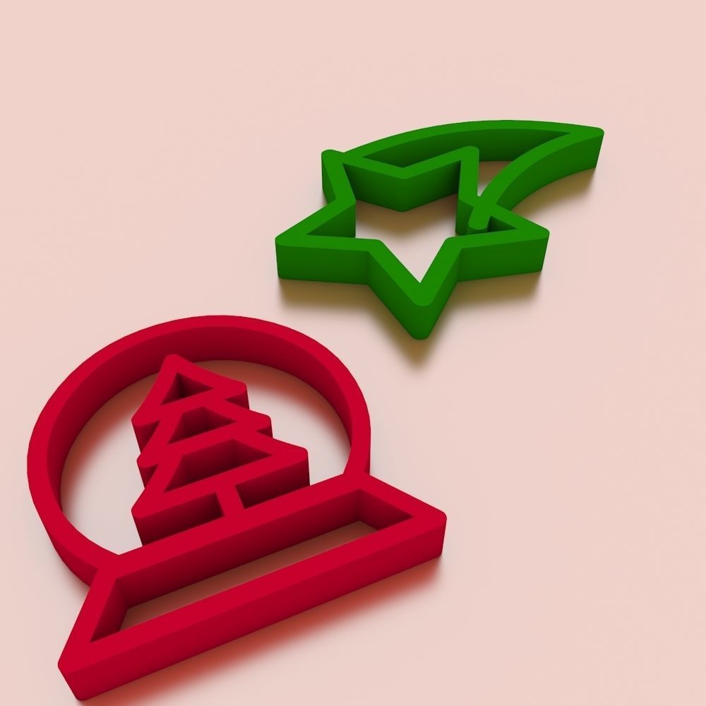 Christmas Cookie Cutter and Accessories 3D print model_1