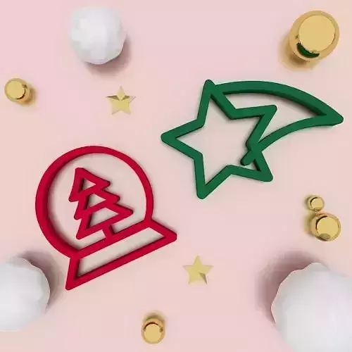 Christmas Cookie Cutter and Accessories 3D print model