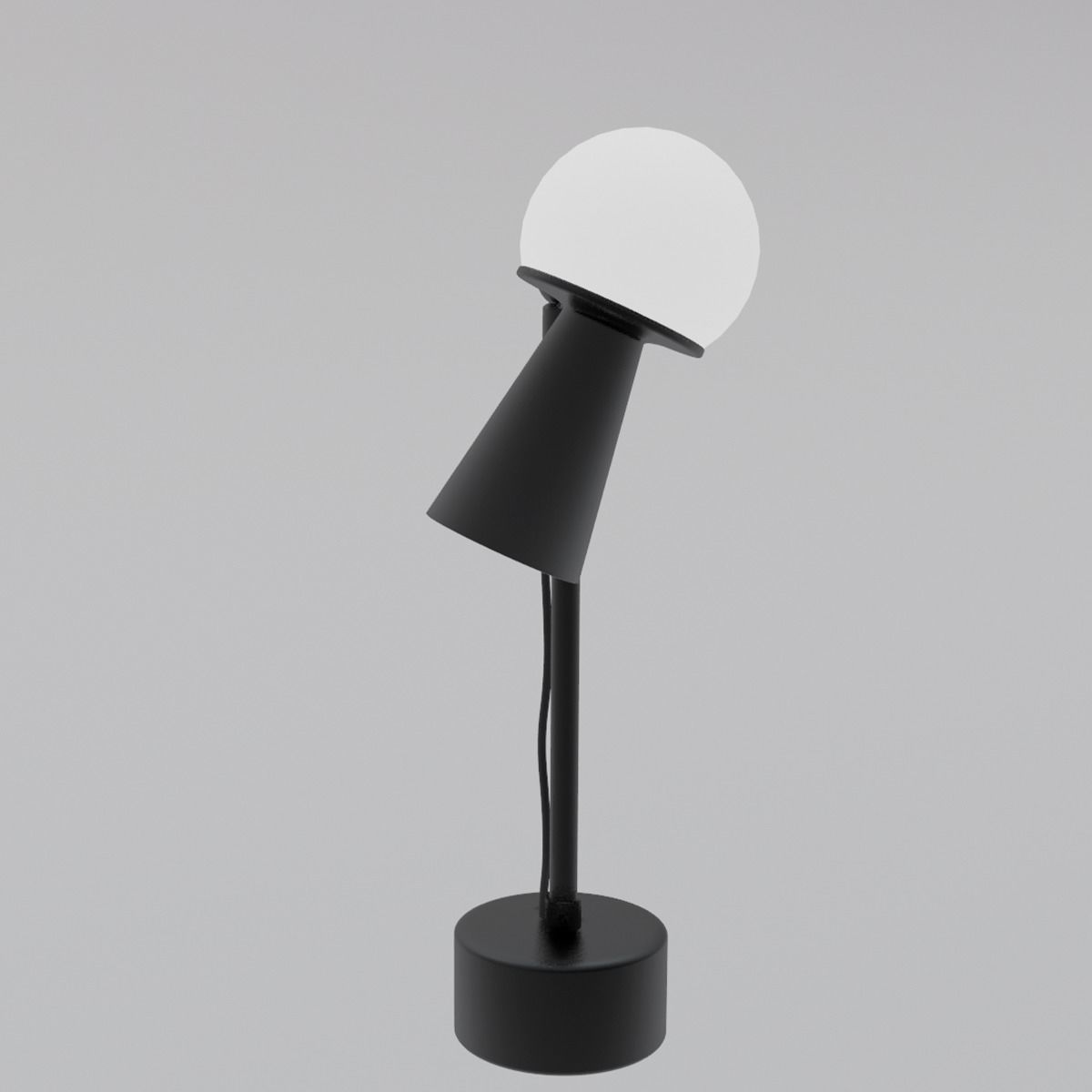  Adjustable Table Lamp Black 3D model_2