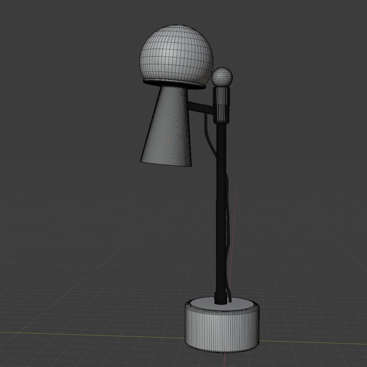  Adjustable Table Lamp Black 3D model_8