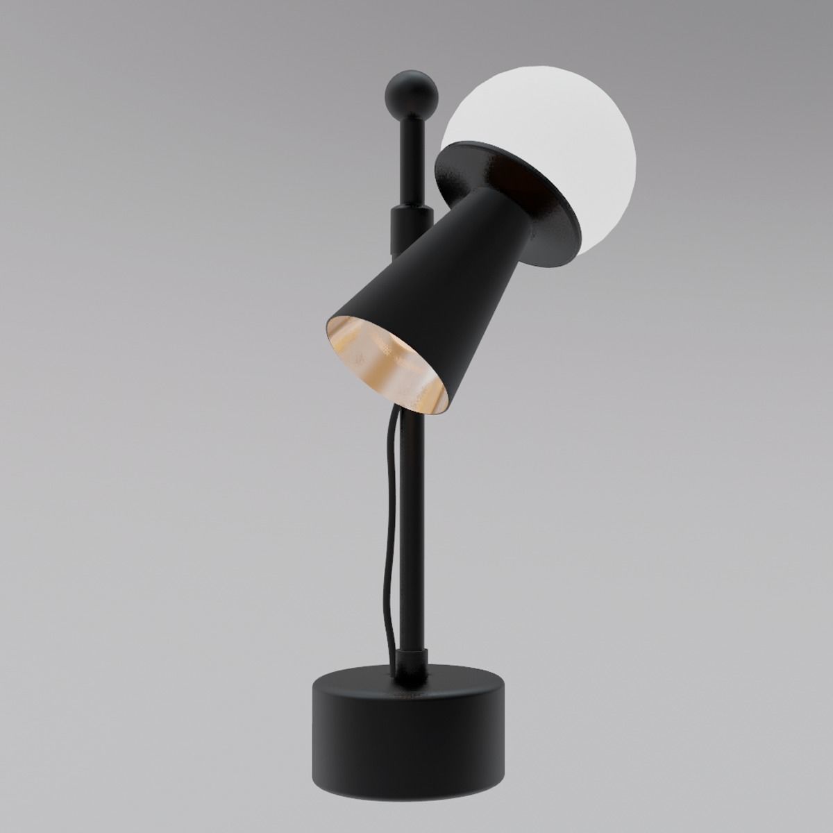 Adjustable Table Lamp Black 3D model_5