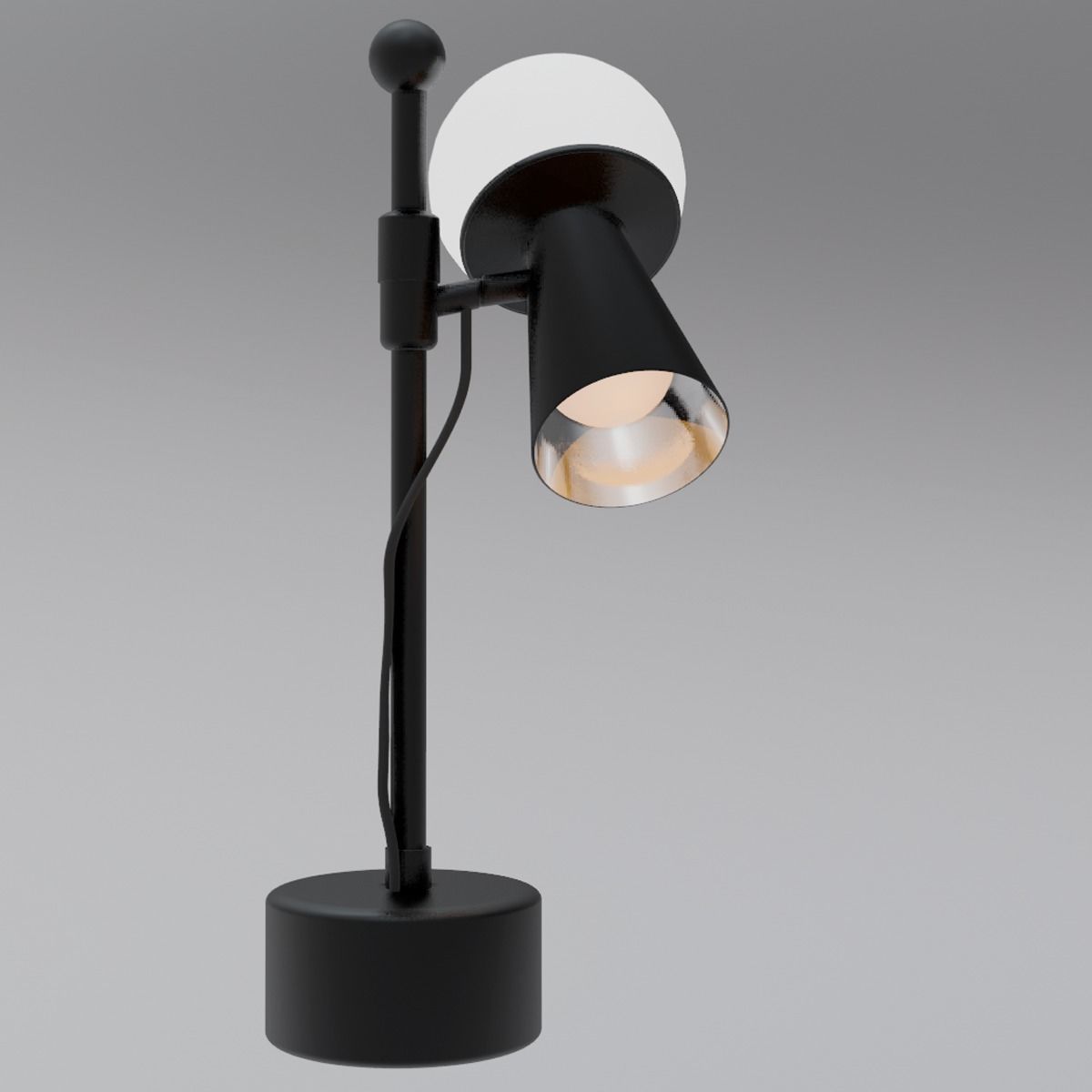  Adjustable Table Lamp Black 3D model_4