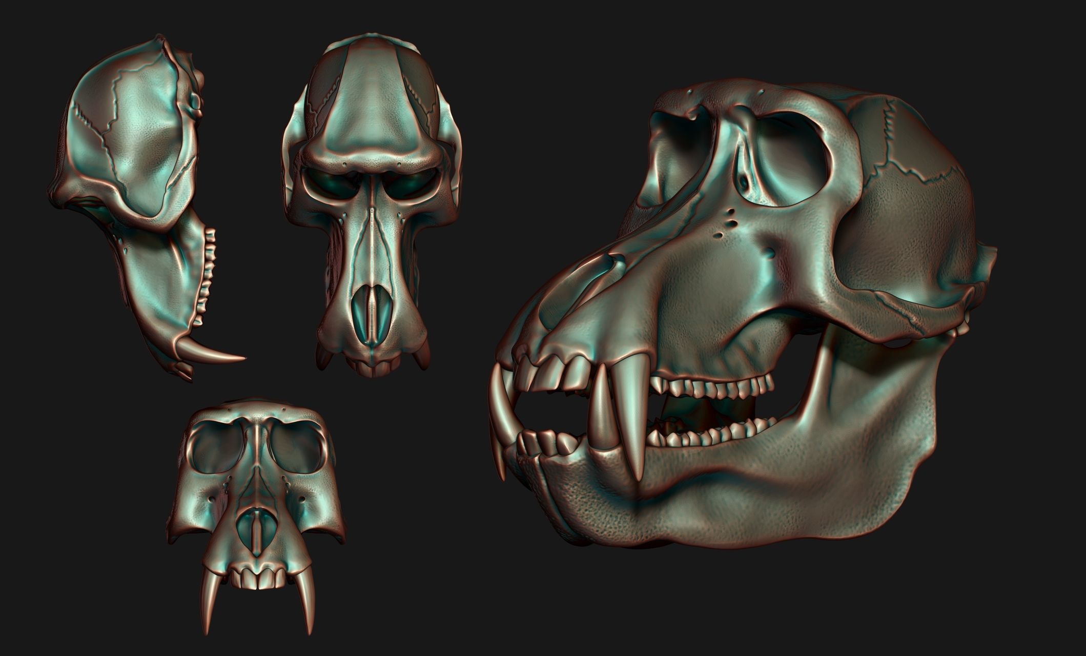 Baboon Skull CNC and 3D print model_7