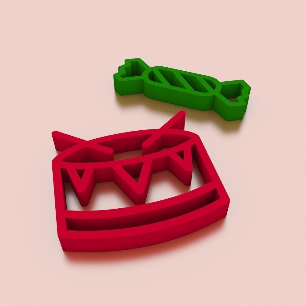 Christmas Cookie Cutter and Accessories 3D print model_1