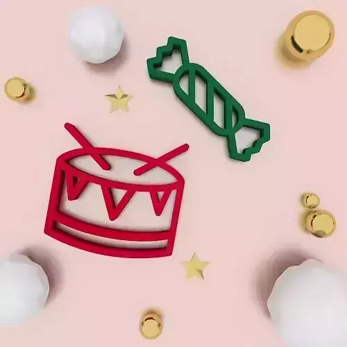 Christmas Cookie Cutter and Accessories 3D print model