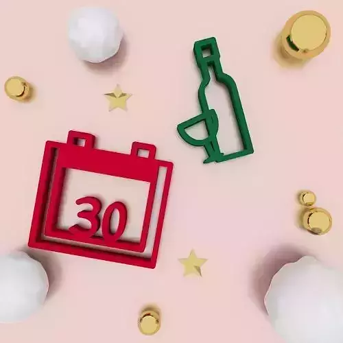 Christmas Cookie Cutter and Accessories 3D print model