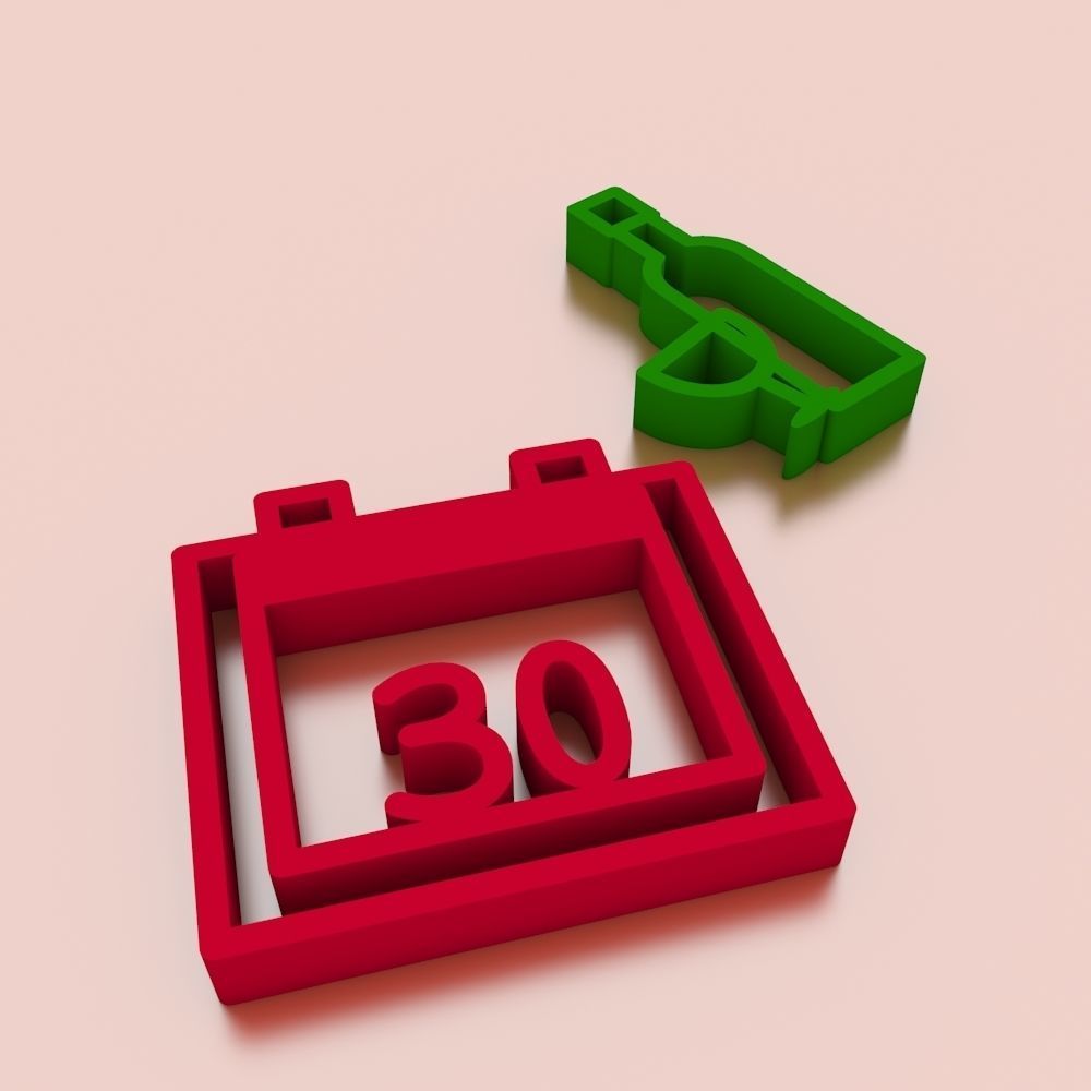 Christmas Cookie Cutter and Accessories 3D print model_1