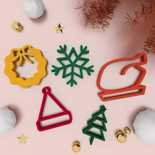 Christmas Cookie Cutter and Accessories 3D print model_0