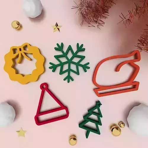 Christmas Cookie Cutter and Accessories 3D print model